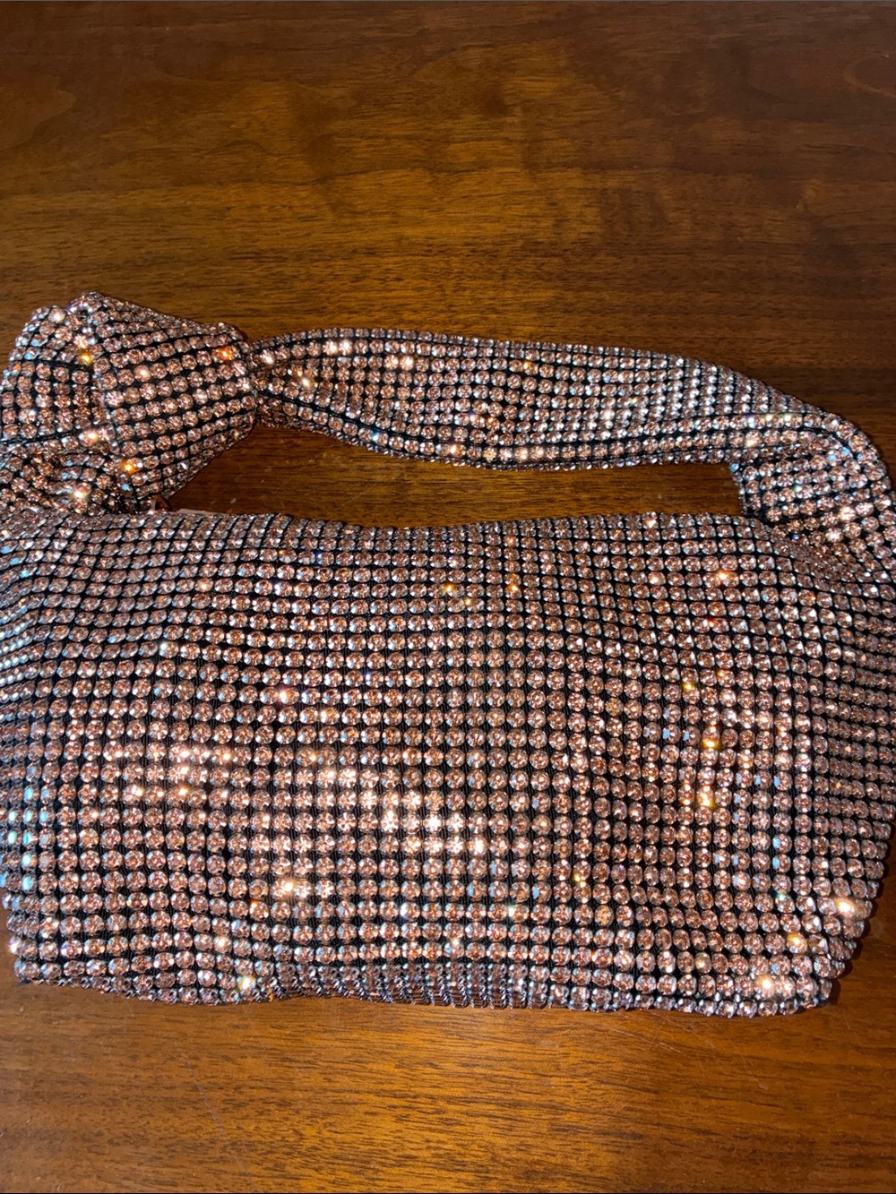 Madison West Crystal-Embellished rose gold Shoulder Bag